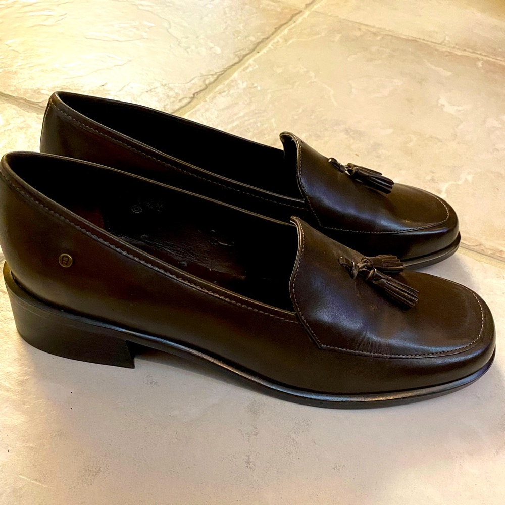 Leather loafers (new in box)